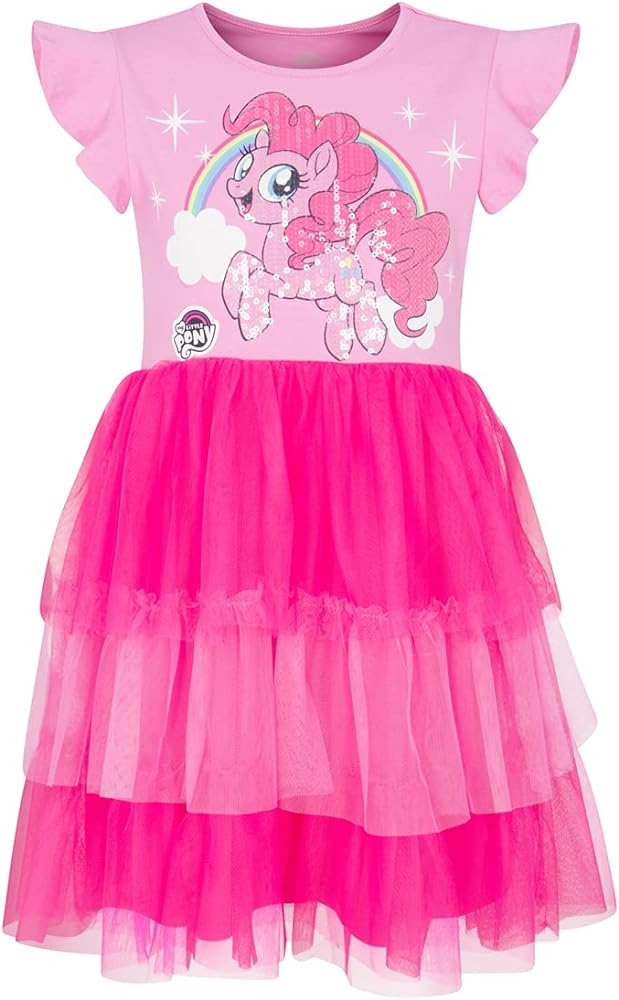 My Little Pony Dress - Pinkie Pie Sequin Party Dress for Little and Big Girls 4-16