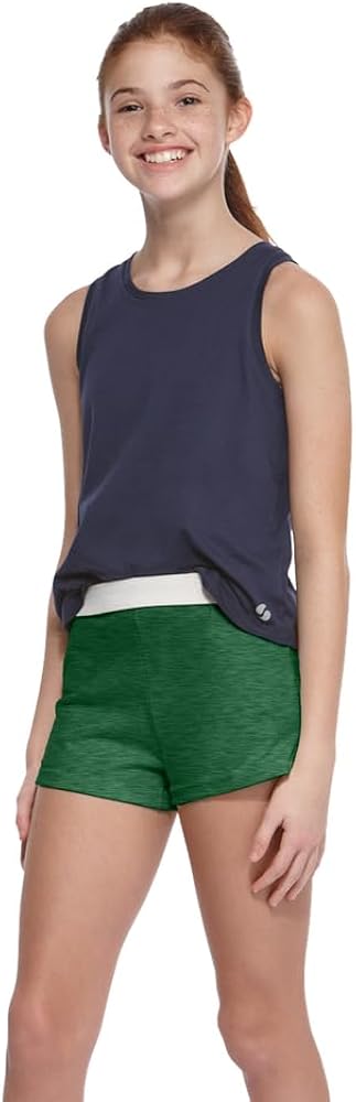 Soffe Girls Cheerleader Athletic-cheerleading-shorts, Heathergreen, Medium US