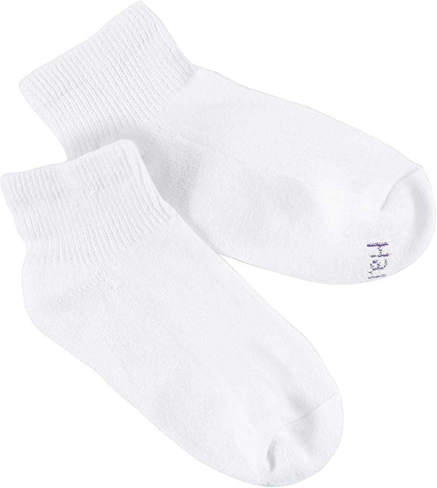 Hanes Girls' Crew EZ Sort® Ankle Socks 10-Pack