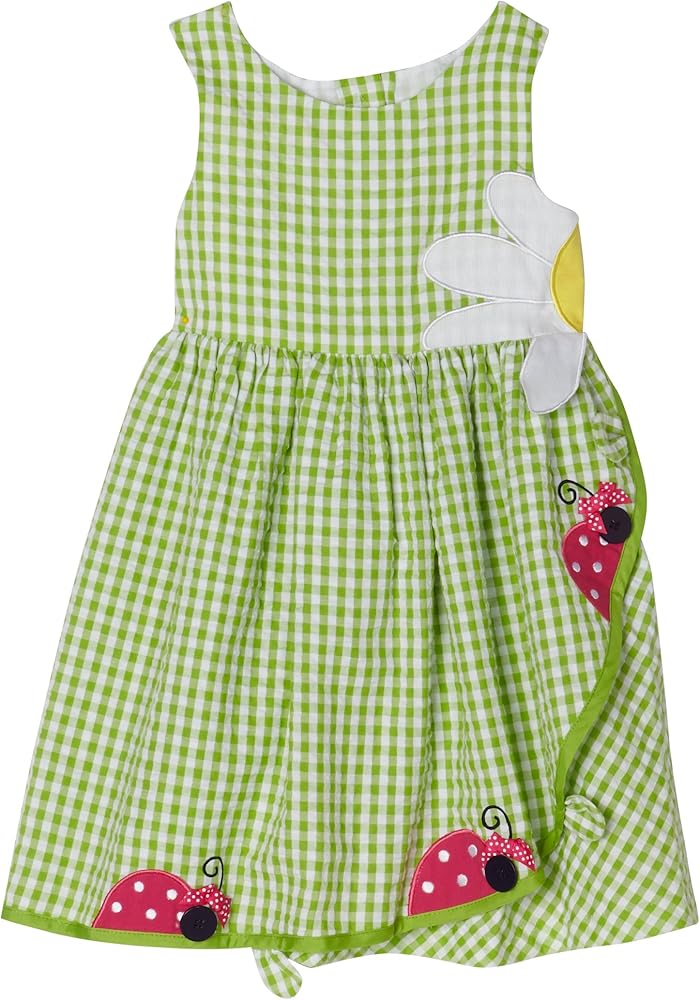 Bonnie Jean Little Girls' Green and White Check Sundress