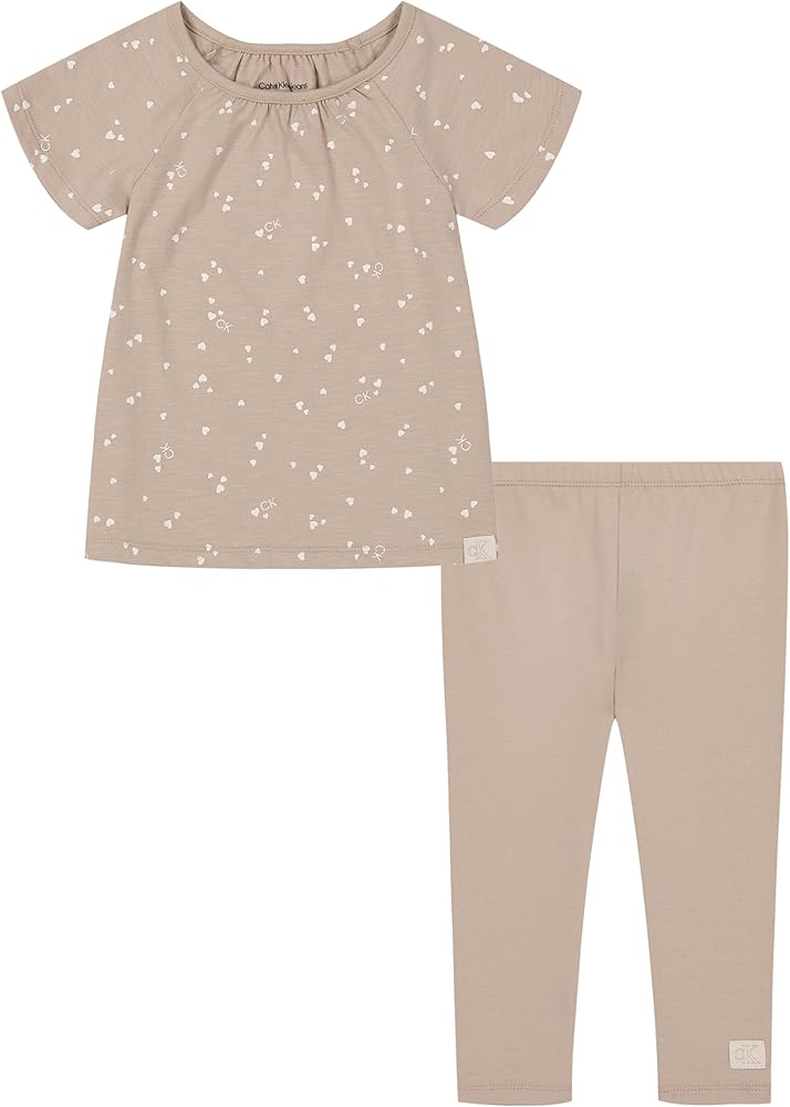 Calvin Klein Baby Girls 2 Pieces Tunic Legging Set