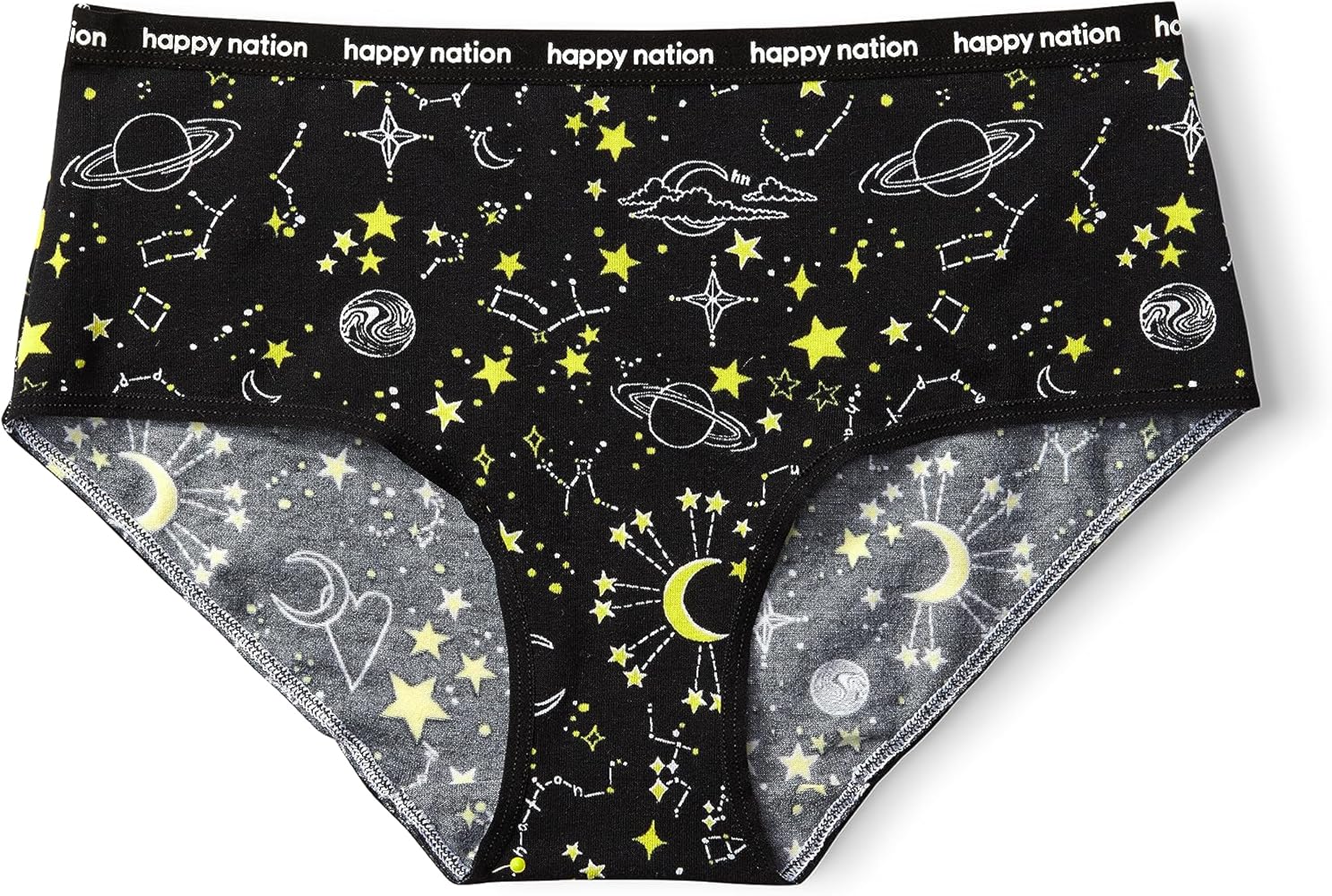 Happy Nation Girls' Cotton Logo Brief Underwear