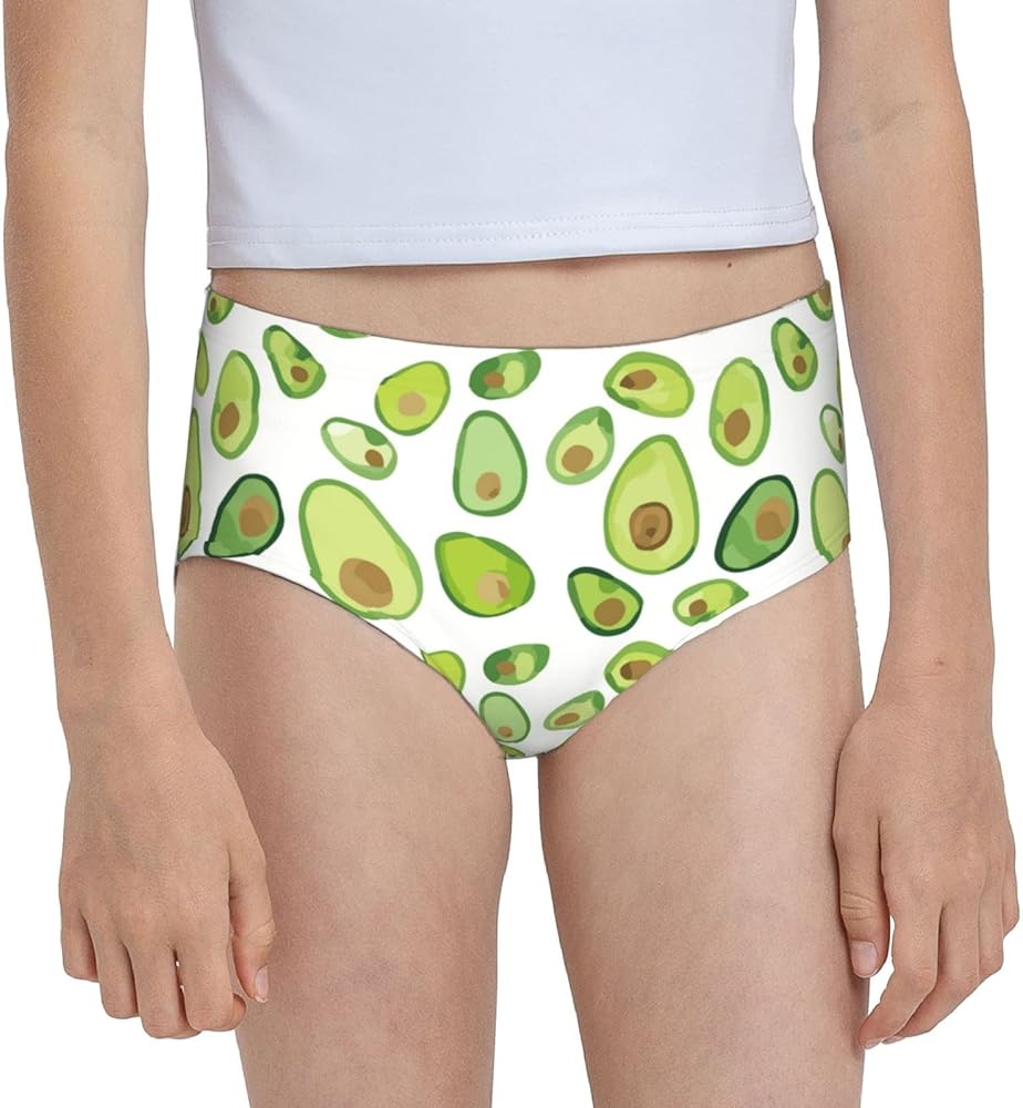 Augenstern Cotton Underwear Watercolor Avocado Painted Girls'Briefs Soft Underpants