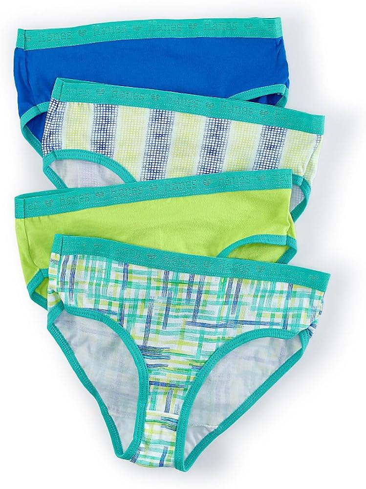 Hanes Girls X-Temp 4-Pack Briefs, GUBCP4, 14, Assorted