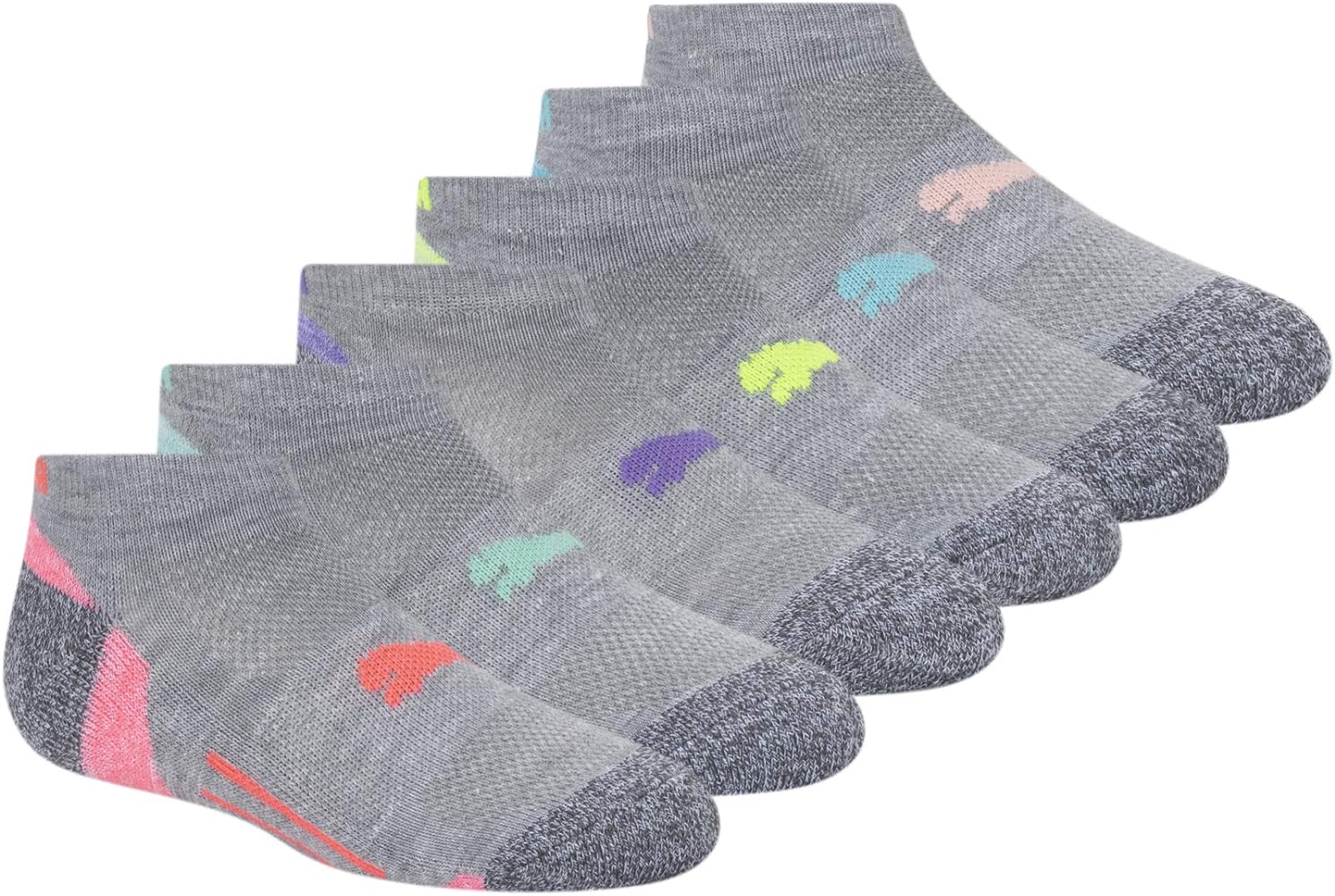 PUMA Kids' 6 Pack Low Cut Socks