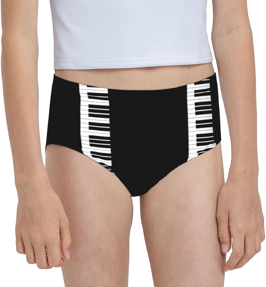 Augenstern Cotton Underwear Black And White Piano Keys Girls'Briefs Soft Underpants