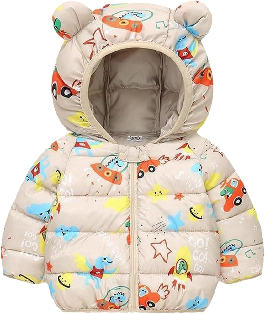 Toddler Fleece Unisex Patchwork Spring Winter Cute Coat Hooded Padded Jacket Outwear Clothes plus Size Big Girls