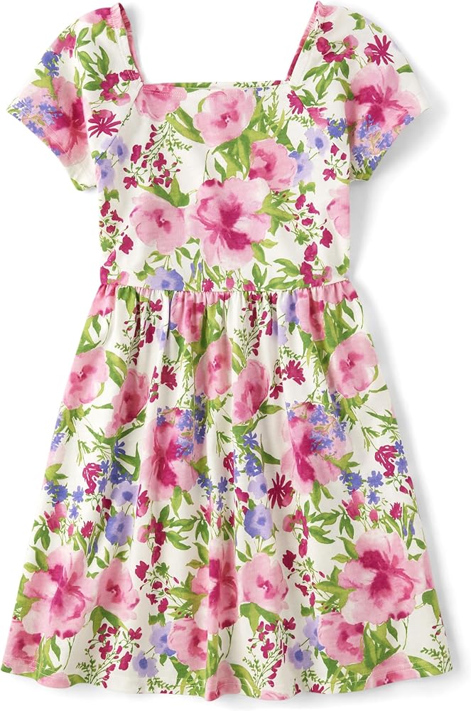 The Children's Place Baby Girls' Short Sleeve Everyday Dresses, Jasmine Floral, Small