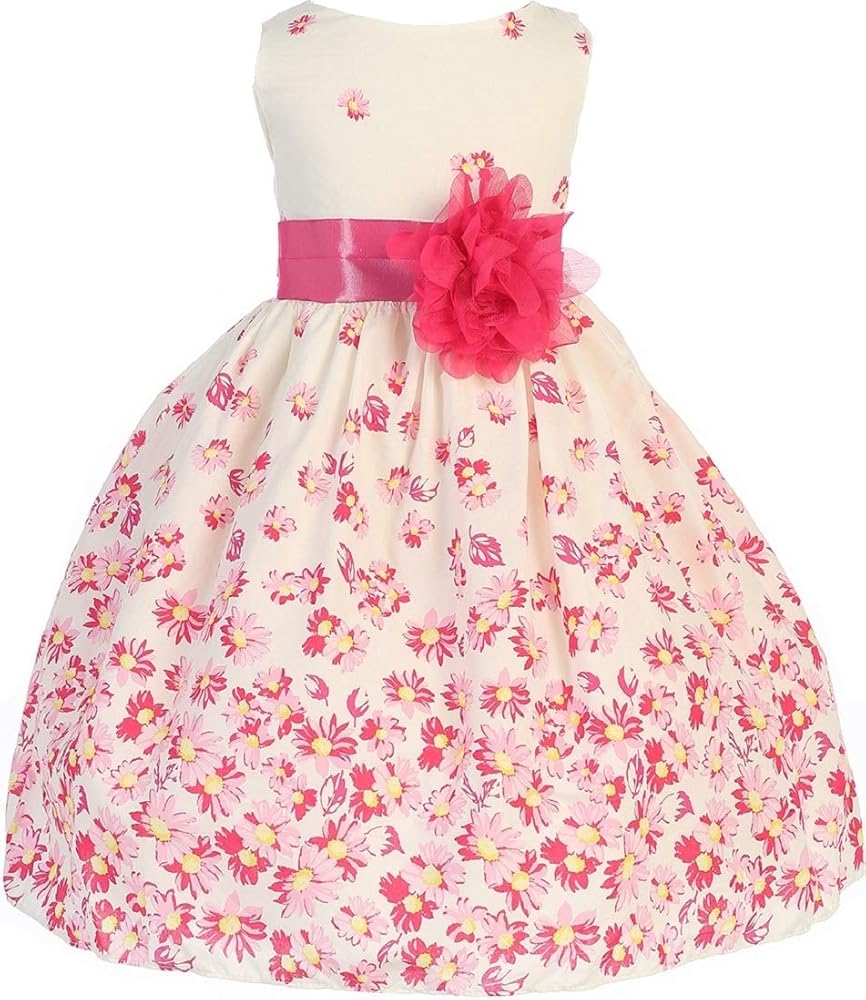 Little Girls Floral Cotton Daisy Easter Summer Princess Flowers Girls Dresses