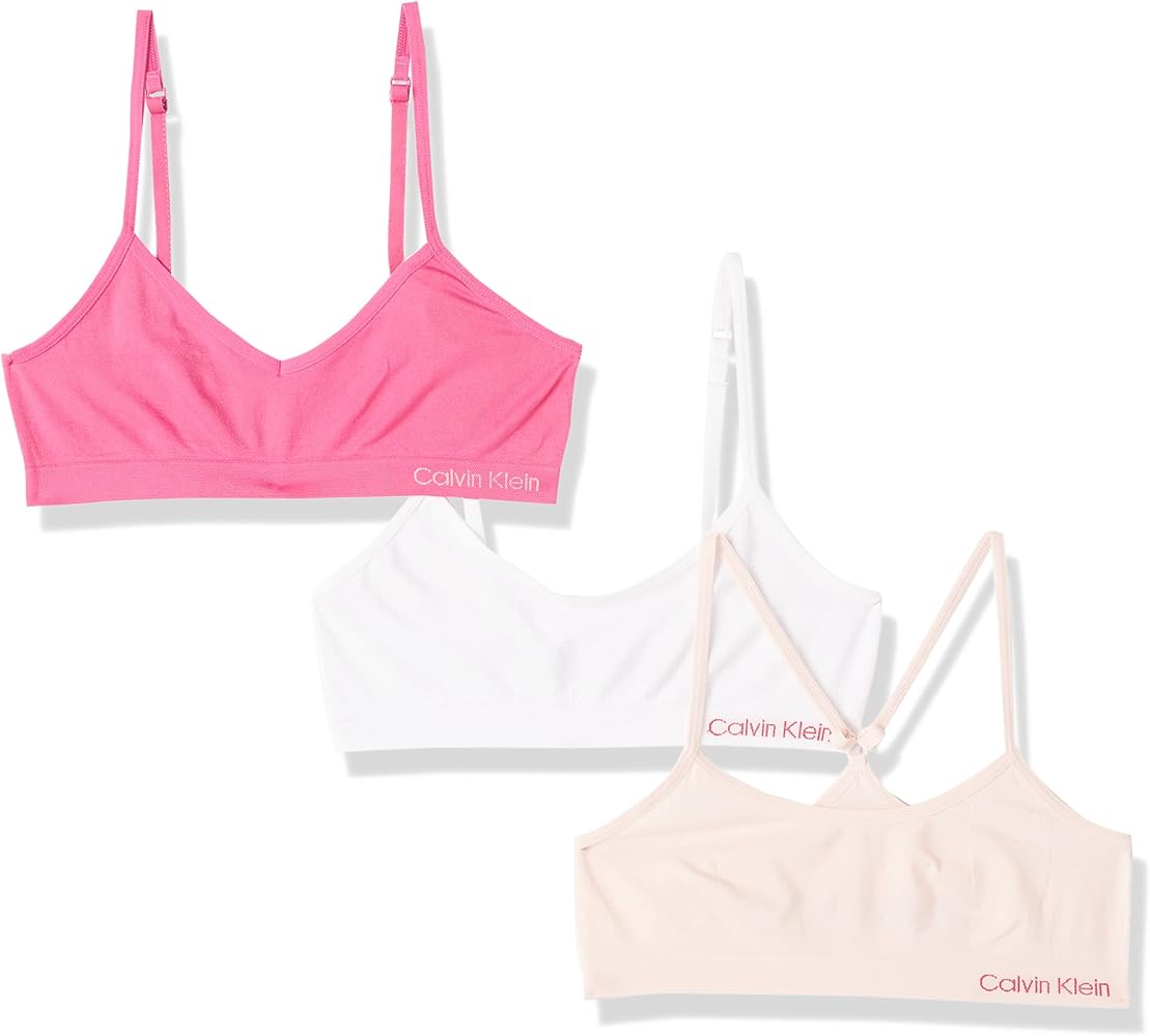 Calvin Klein Girls Seamless Bralette 3 Pack