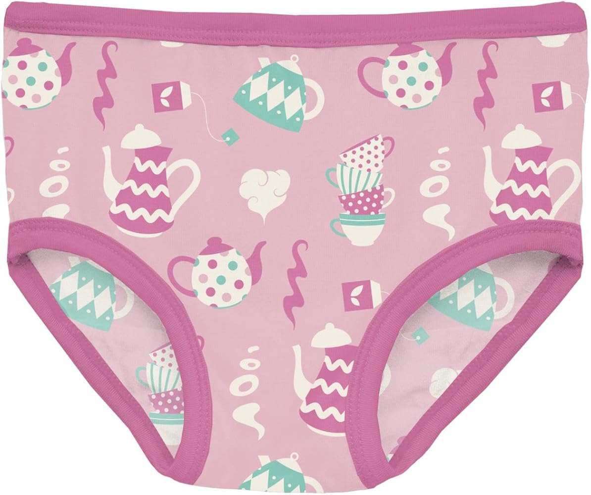 KicKee Pants Girls Print Underwear, Soft Girl Panties, Toddler to Big Kid, All Day Wear