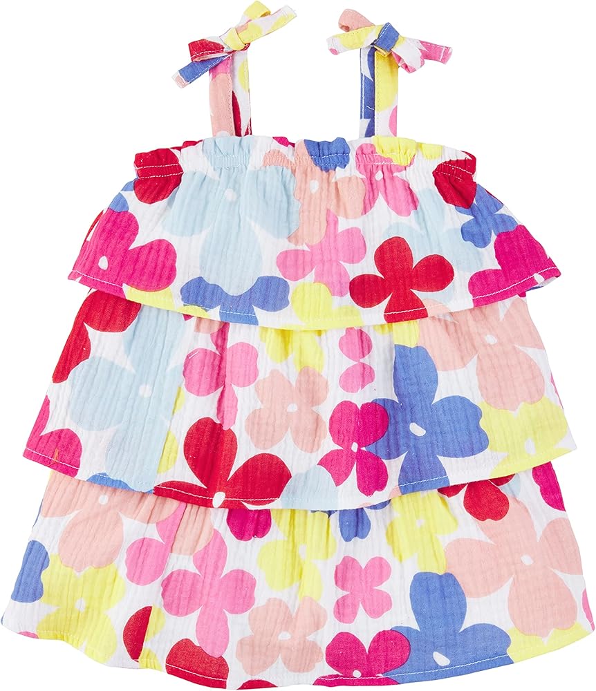 Mud Pie One Size Girls Floral Tiered Dress