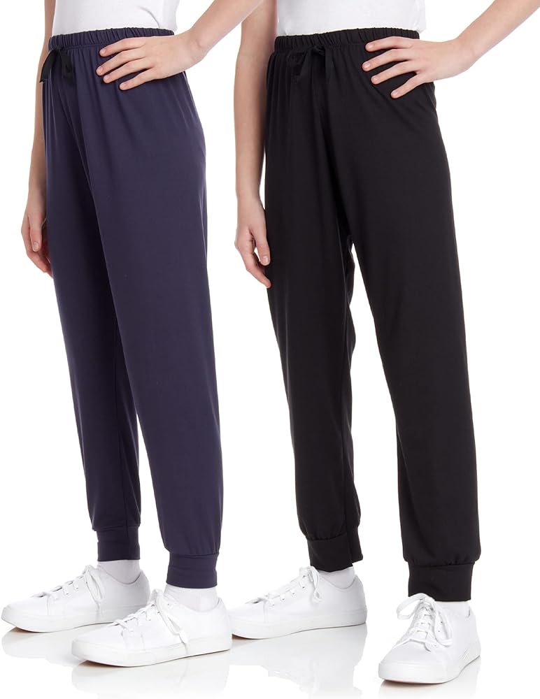 Sweet Hearts Girls' Sweatpants - 2 Pack Super Soft Athletic Performance Jogger Pants: Made in USA (7-16)