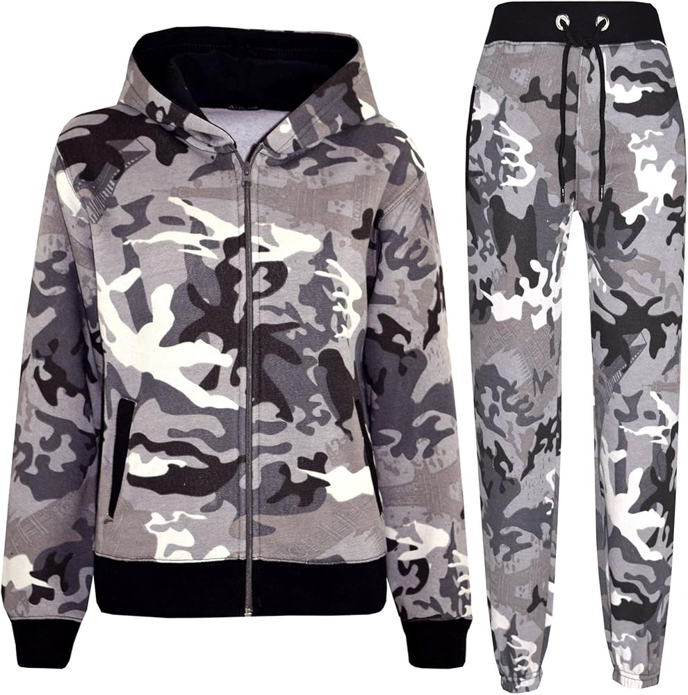 A2Z Kids Tracksuit Boys Girls Designer's Camouflage Jogging Suit Top Bottom 5-13 Yr