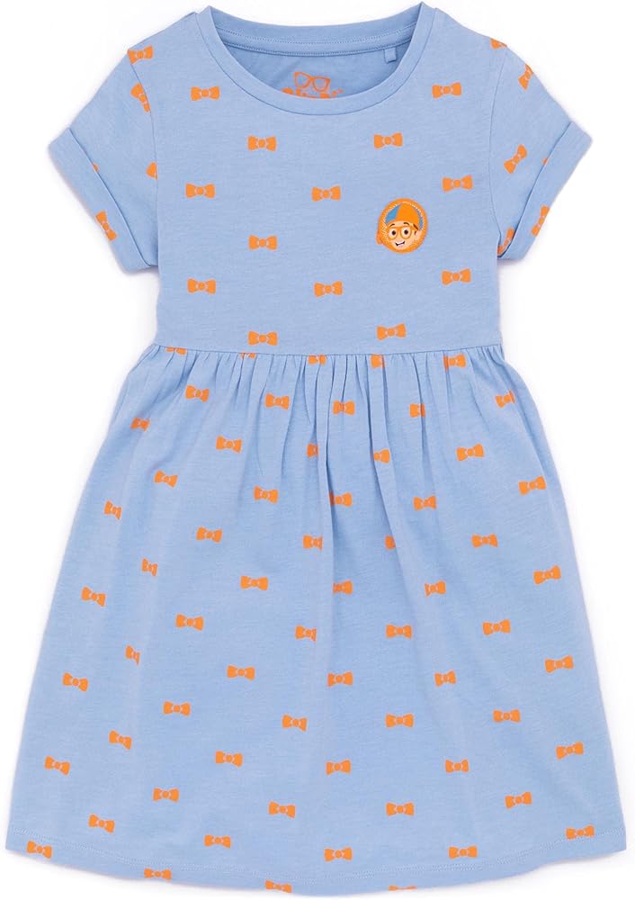 Blippi Skater Dress Girls Kids Toddlers Educational Cartoon Summer Outfit