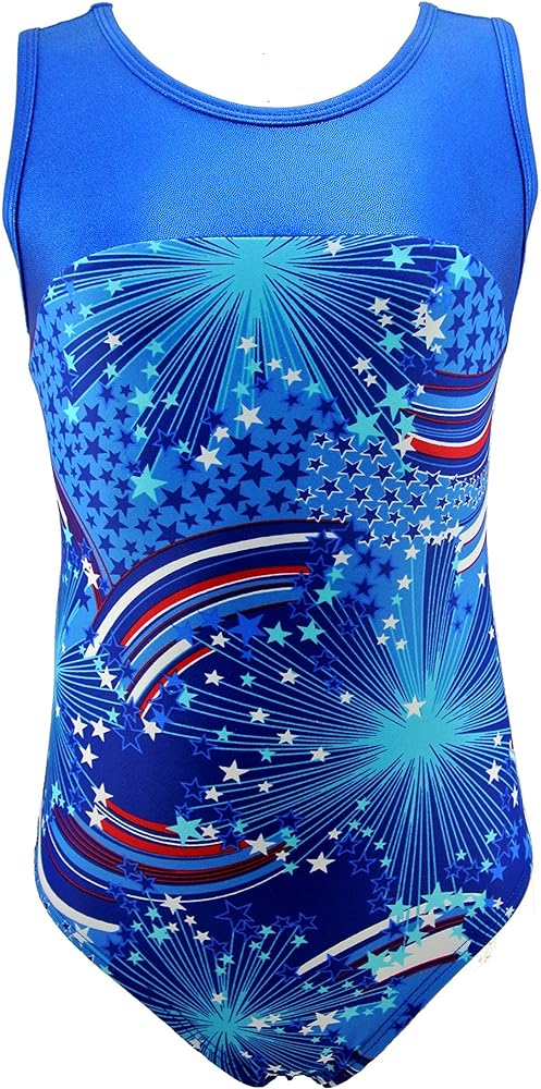 MadSportsStuff Girls Gymnastics Leotard - kids, youth and teen sizes (multiple prints available)