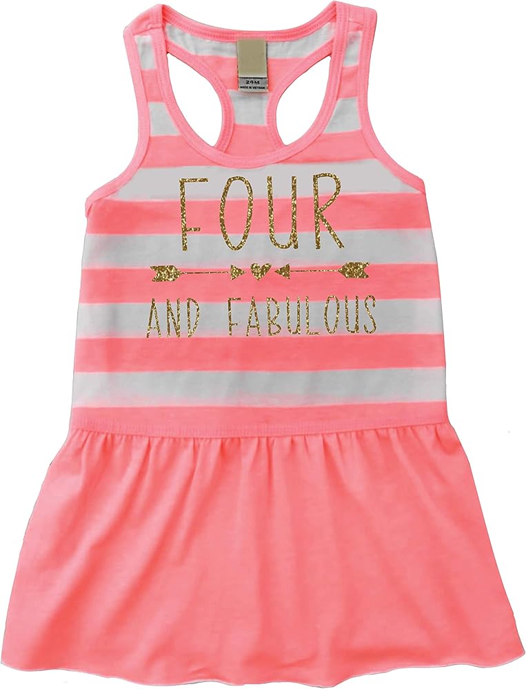 Bump and Beyond Designs Girls Fourth Birthday Dress, 4th Birthday Dress