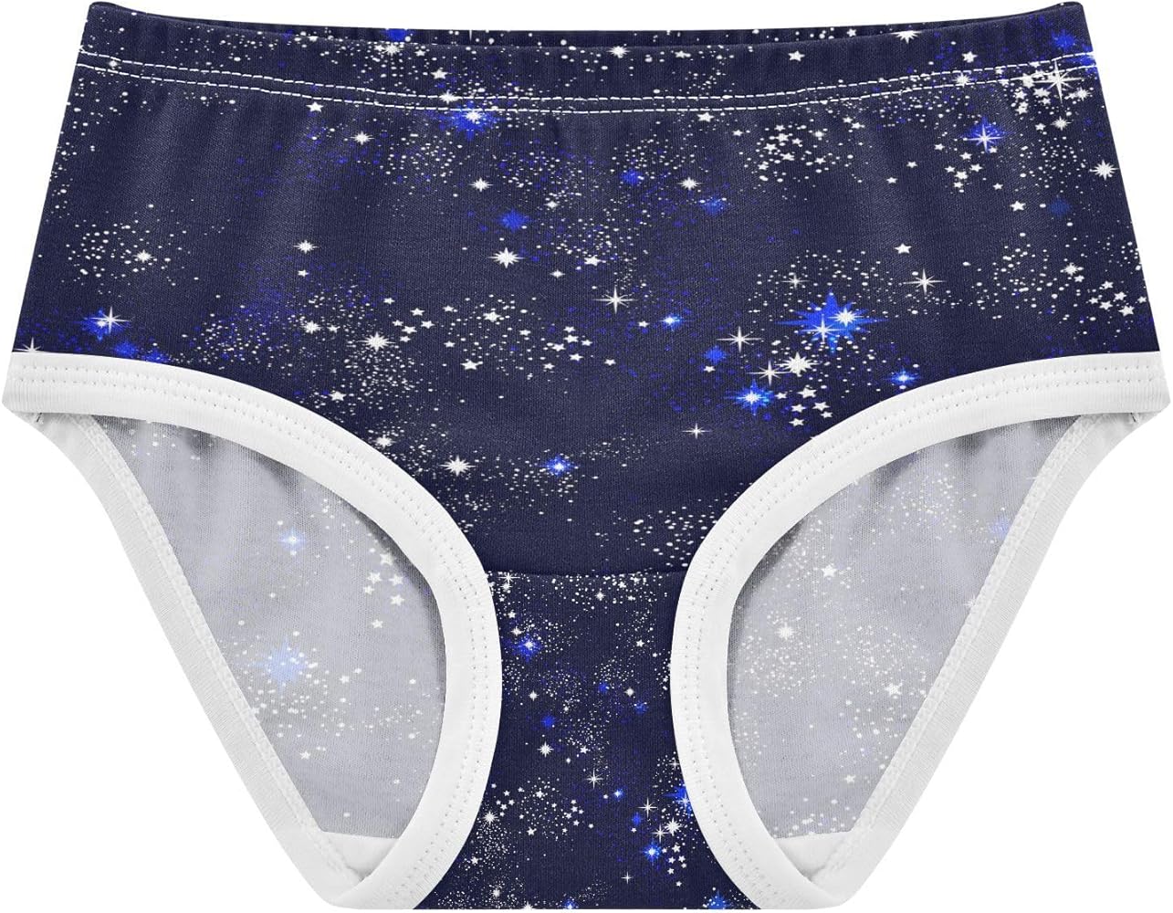 Dussdil Blue Space Galaxy Stars Girl's Panties Underwear Girls Panty Briefs Cotton Training Undies Size 2t