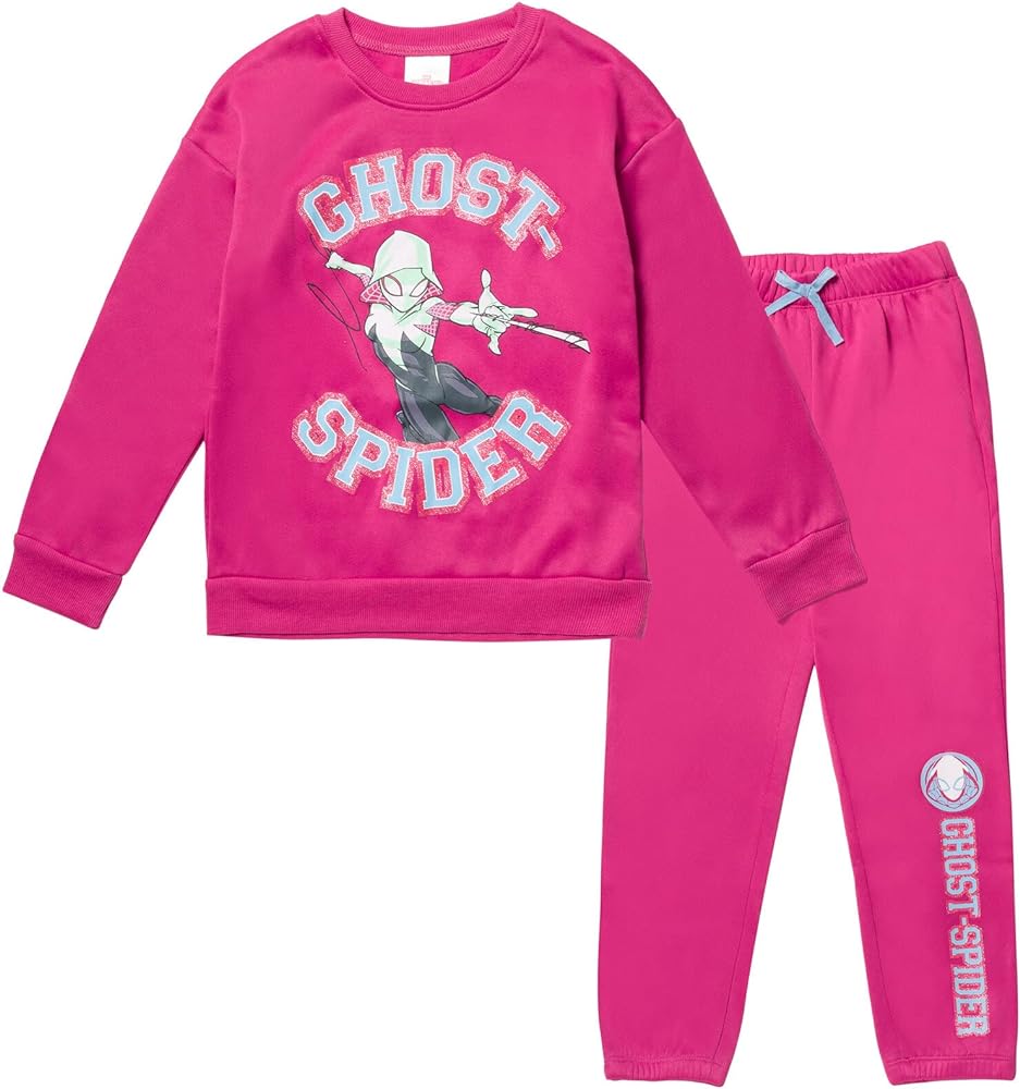 Marvel Spider-Gwen Girls Fleece Sweatshirt and Pants Set Little Kid to Big Kid