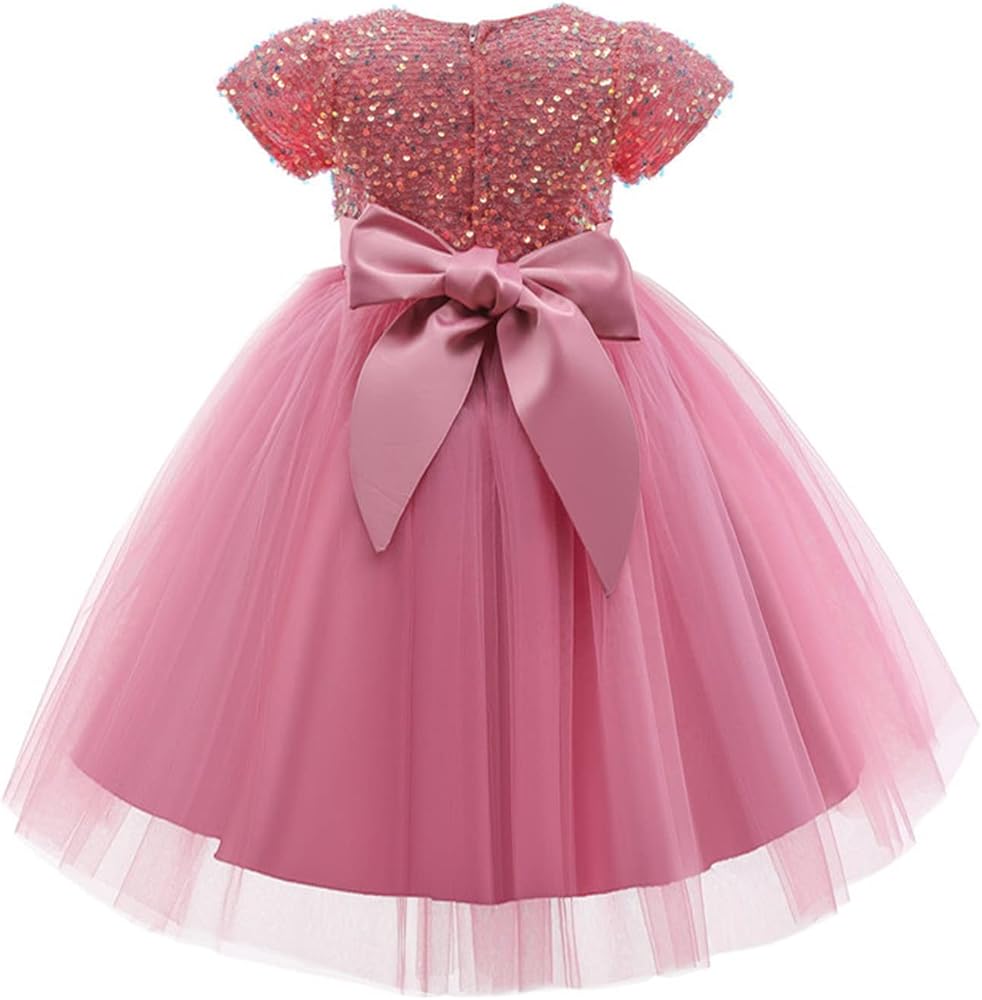 NNJXD Princess Girl Flower Dress Tulle Wedding Party Pageant Gown