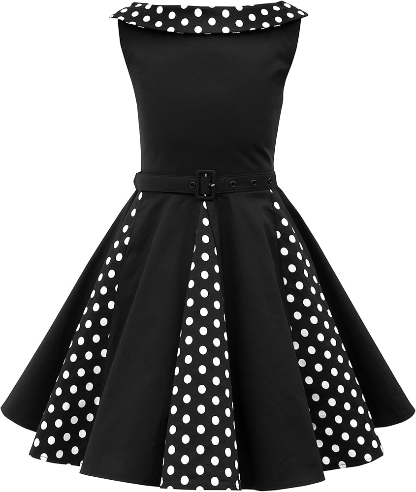 BlackButterfly Kids 'Alexia' Vintage Polka Dot 50's Girls Dress