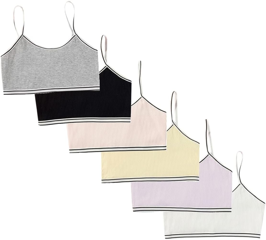 Training Bras for Girls Seamless Cami Bralettes Sports Striped Vest