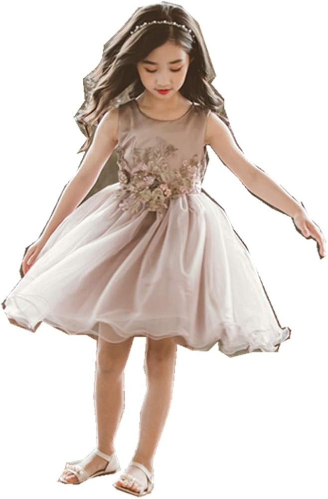 Lovely Vintage Lace Applique Short Dream Flower Girls Dresses