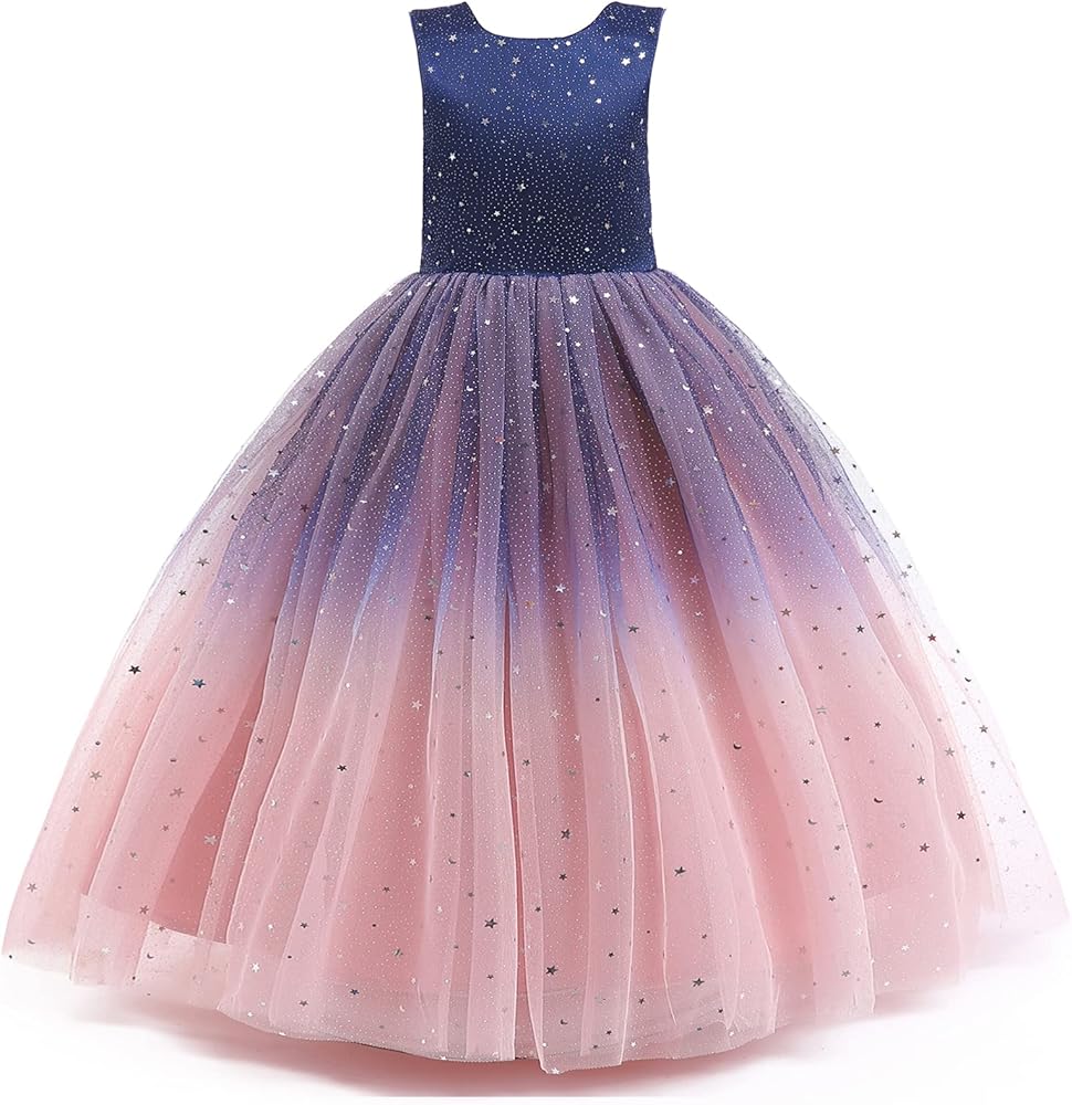 Flower Girls Tulle Dress Bridesmaid Sparkle Wedding Pageant Dresses Princess Birthday Party