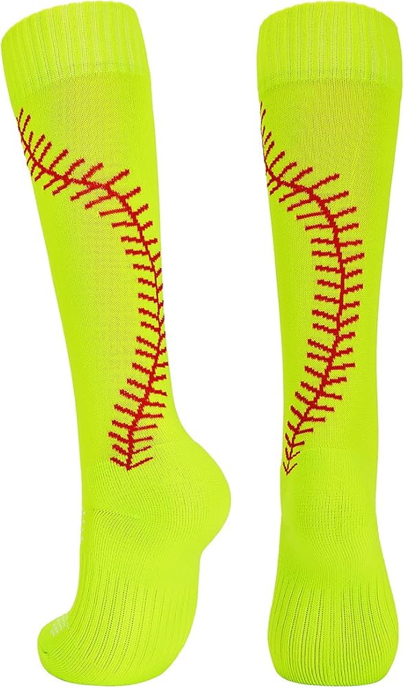 American Trends Softball Socks for Youth Girls & Adult Baseball Softball Socks Athletic Socks with Stitchs Youth Girls