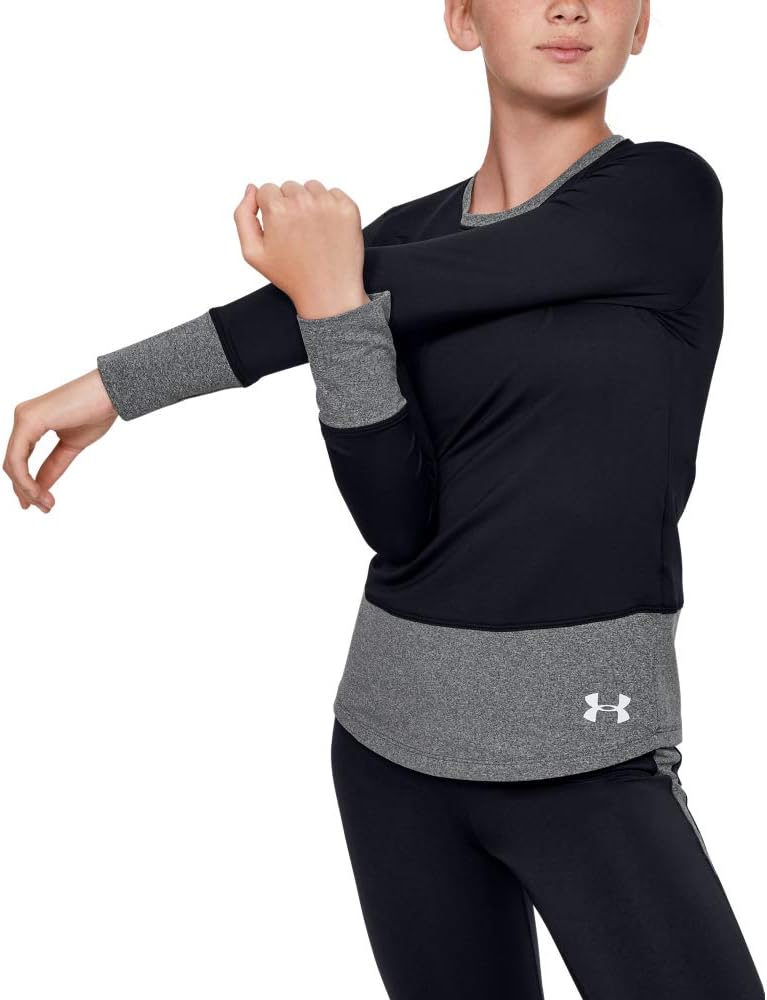 Under Armour Kids' Girl ColdGear Long Sleeve Crew T-Shirt