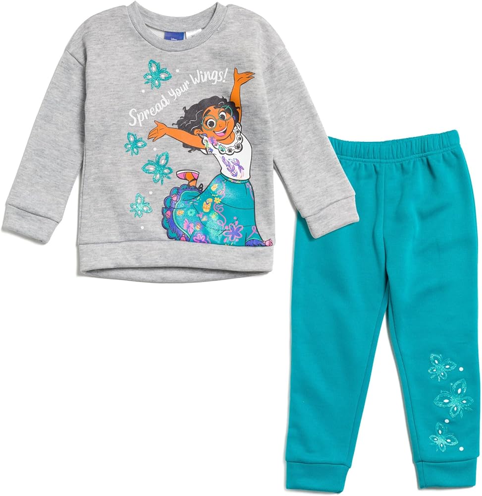 Disney Encanto Mirabel Girls Pullover Sweatshirt and Pants Set Toddler to Big Kid