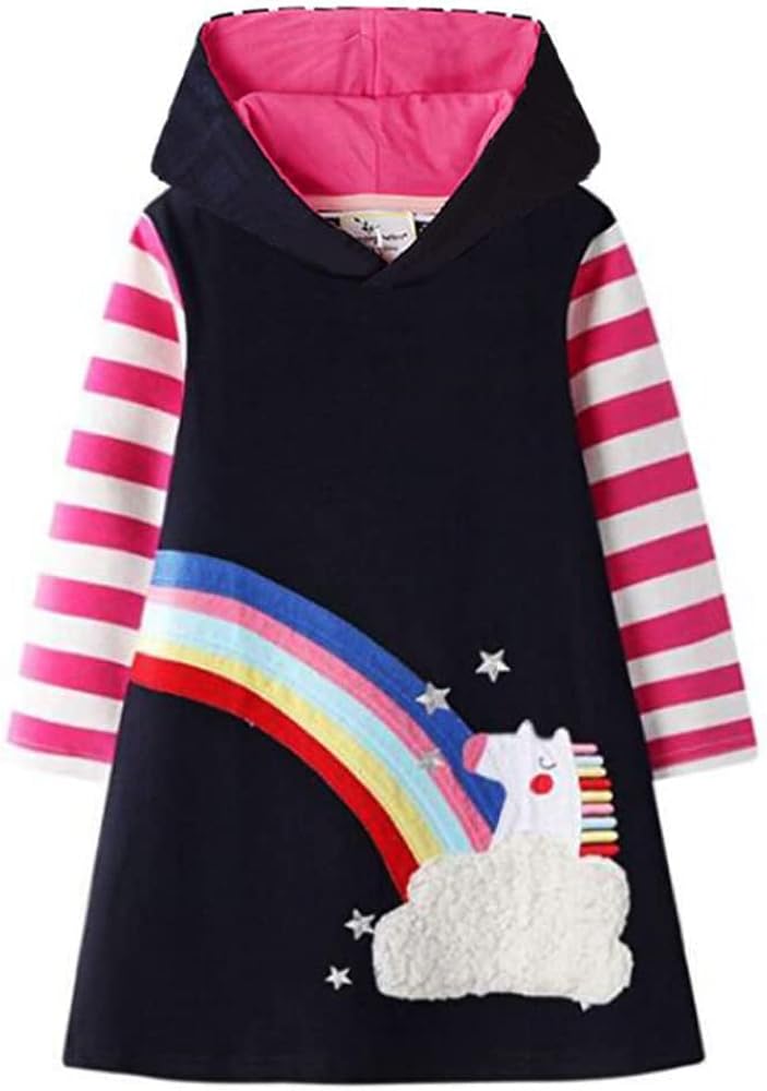 VIKITA Girls Dresses for Winter Long Sleeve Toddler Girls Clothes Party Casual Dresses for Little Girls,3-12 Years