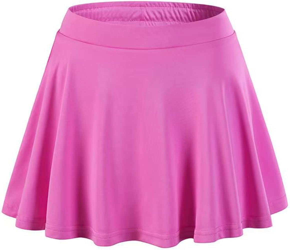 TiaoBug Kids Girls Golf Tennis Skirt with Shorts UPF 50+ High Waist Pleated Athletic Sports Skirt Skort Activewear Dress Pink 6-7 Years