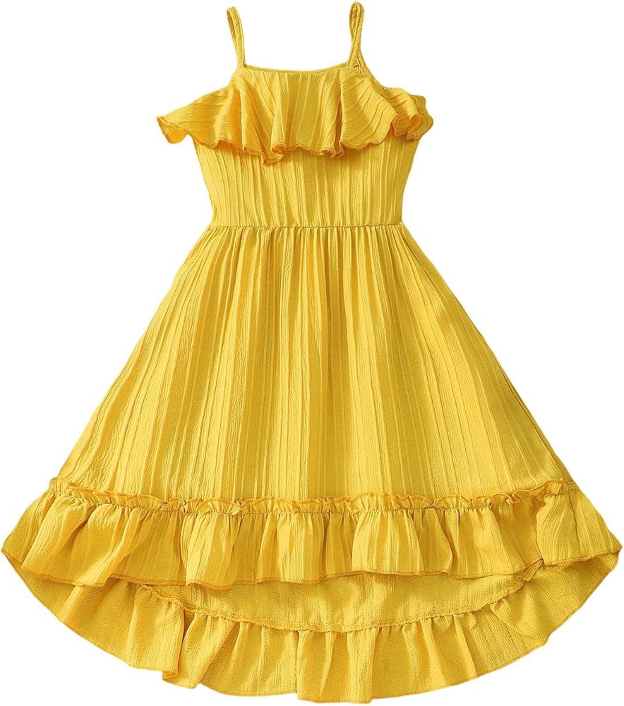 Toddler Girls Summer Sleeveless Solid Slip Dress Princess Dress Dance Party Dresses Homecoming Dresses for Teen