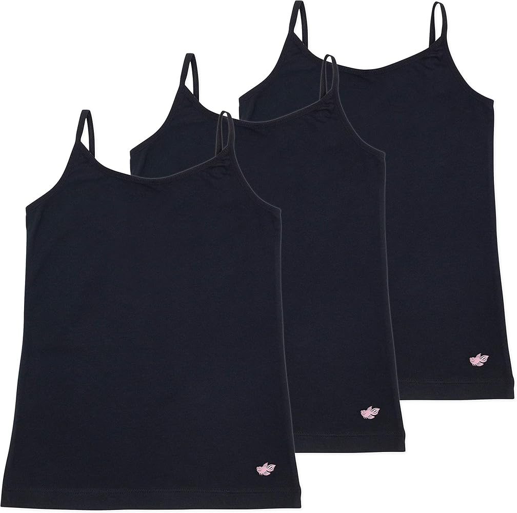 Lucky & Me | Emma Girls Camisoles | Longer Length w/Adjustable Straps | Tagless | Wear on Its Own Or Layering Top | 3-Pack