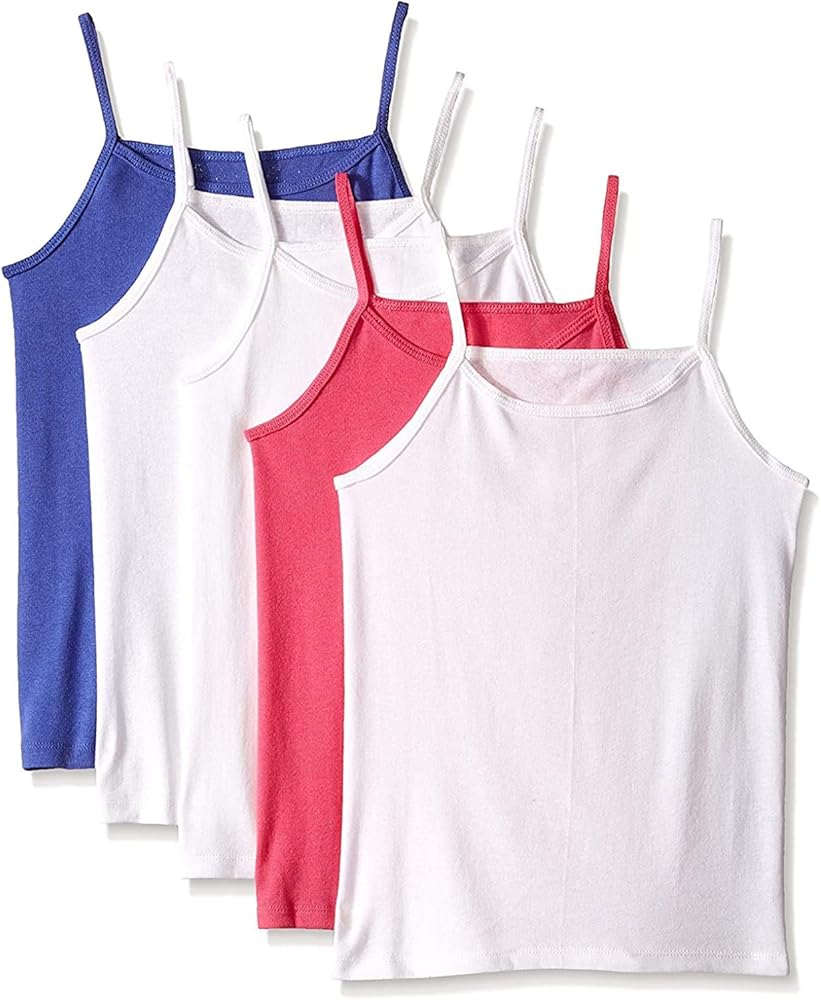 Fruit of the Loom Girls' 5pk Assorted Cami (Assorted - 6PK, X-Large)