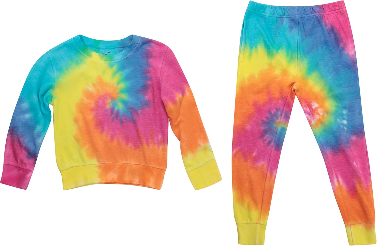 Just Love Girls Tie Dye Crew Neck Sweatshirt and Jogger Pants Set