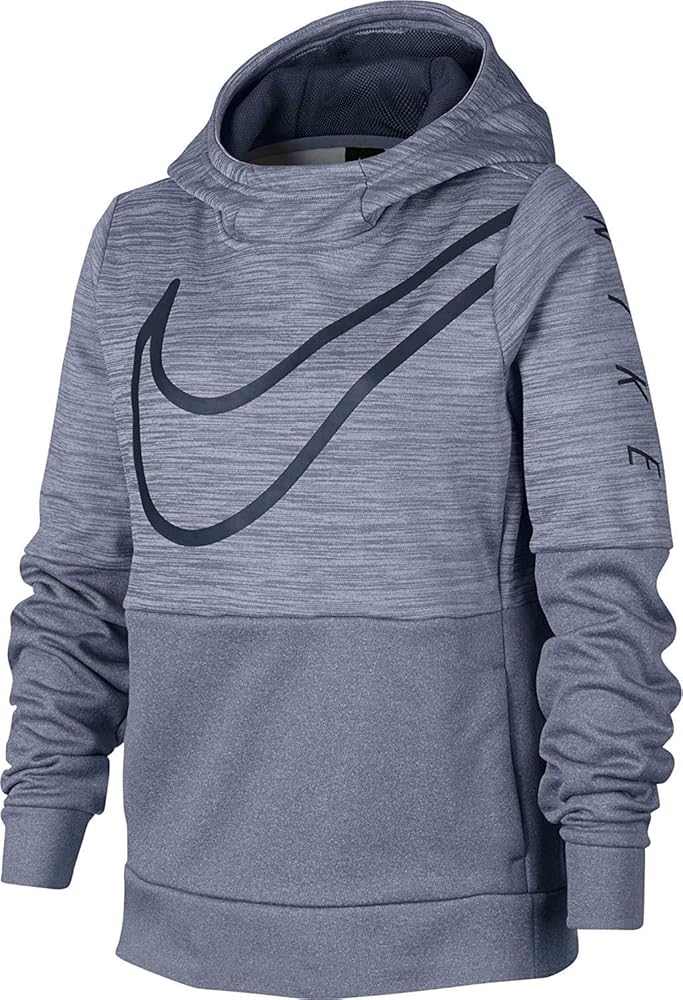 Nike Big Girls' Therma Graphic Hoodie (Ashen Slate, Medium)