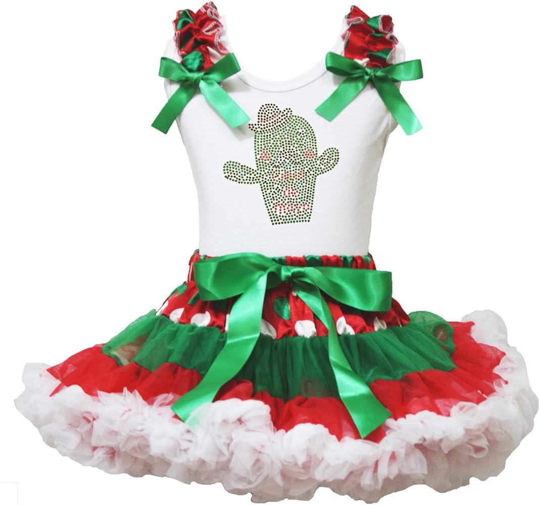 Petitebella Rhinestone Cactus Shirt Petti Skirt Girl Outfit 1-8y