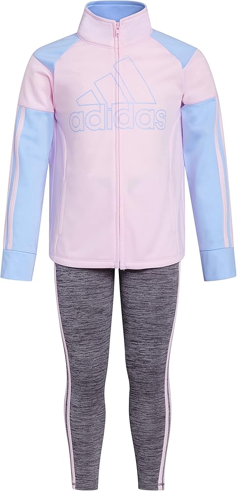 adidas girls 2 Piece Tricot Jacket & Tight Set