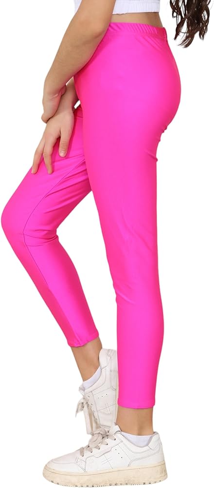 Loxdonz Girls Athletic Leggings Kids Dance Workout Running Yoga Pants Ballet Gymnastics Tights