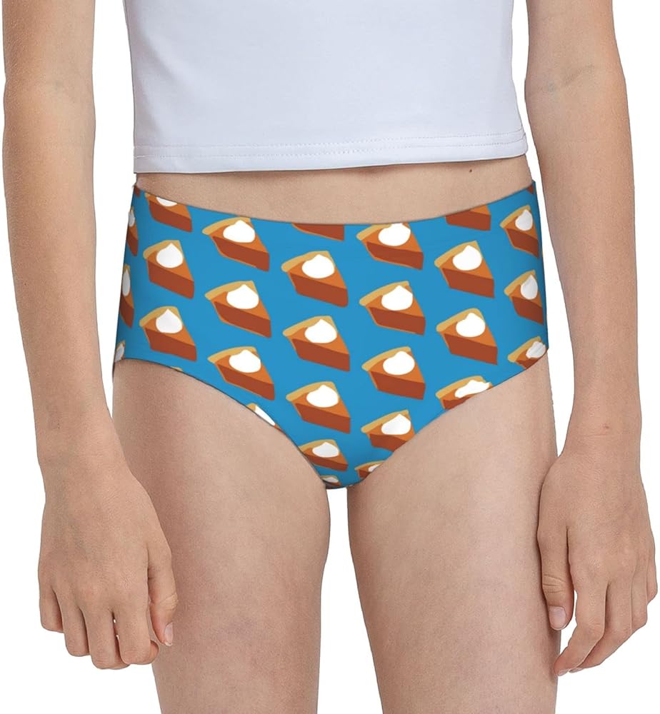 Augenstern Cotton Underwear Thanksgiving Pumpkin Pie Girls'Briefs Soft Underpants