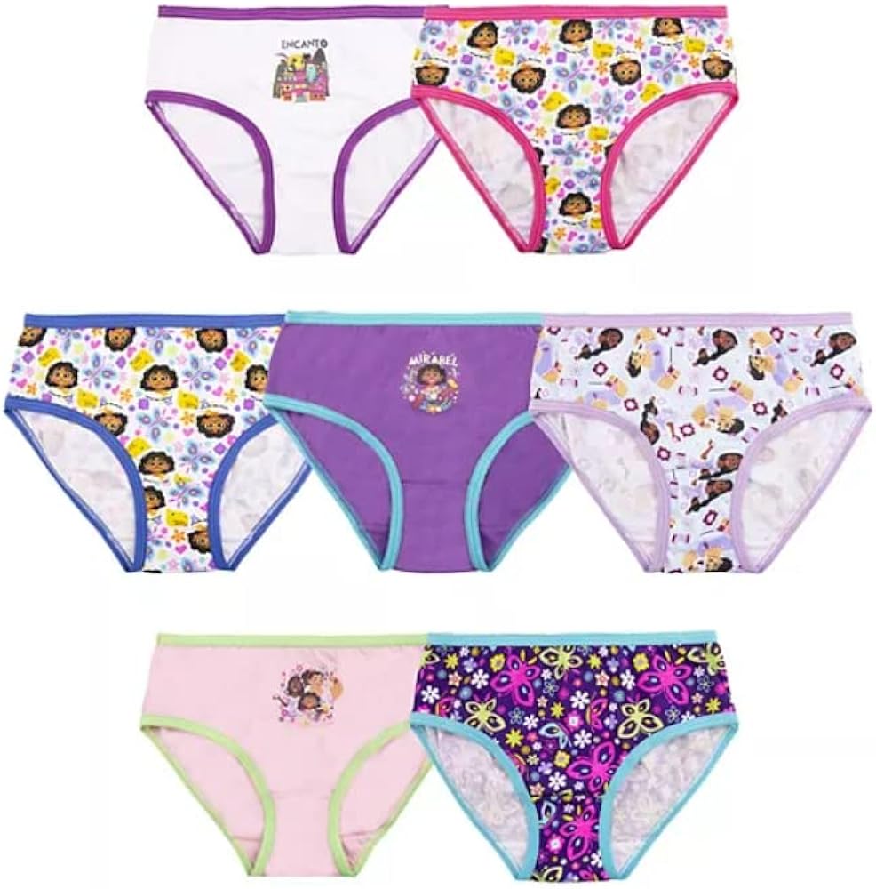 Girls Disney Encanto 7pk Underwear (8), Multicolor