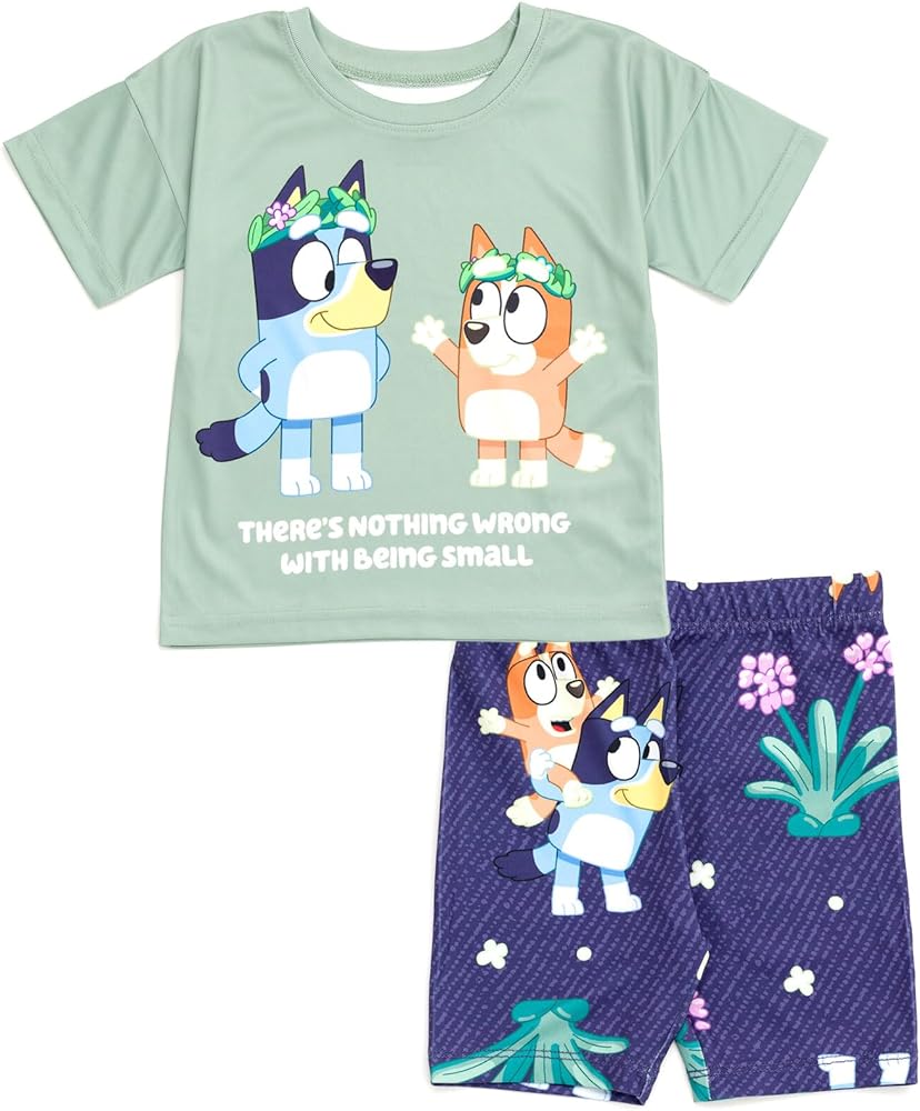 Bluey Bingo Girls T-Shirt and Shorts Outfit Set Toddler to Big Kid