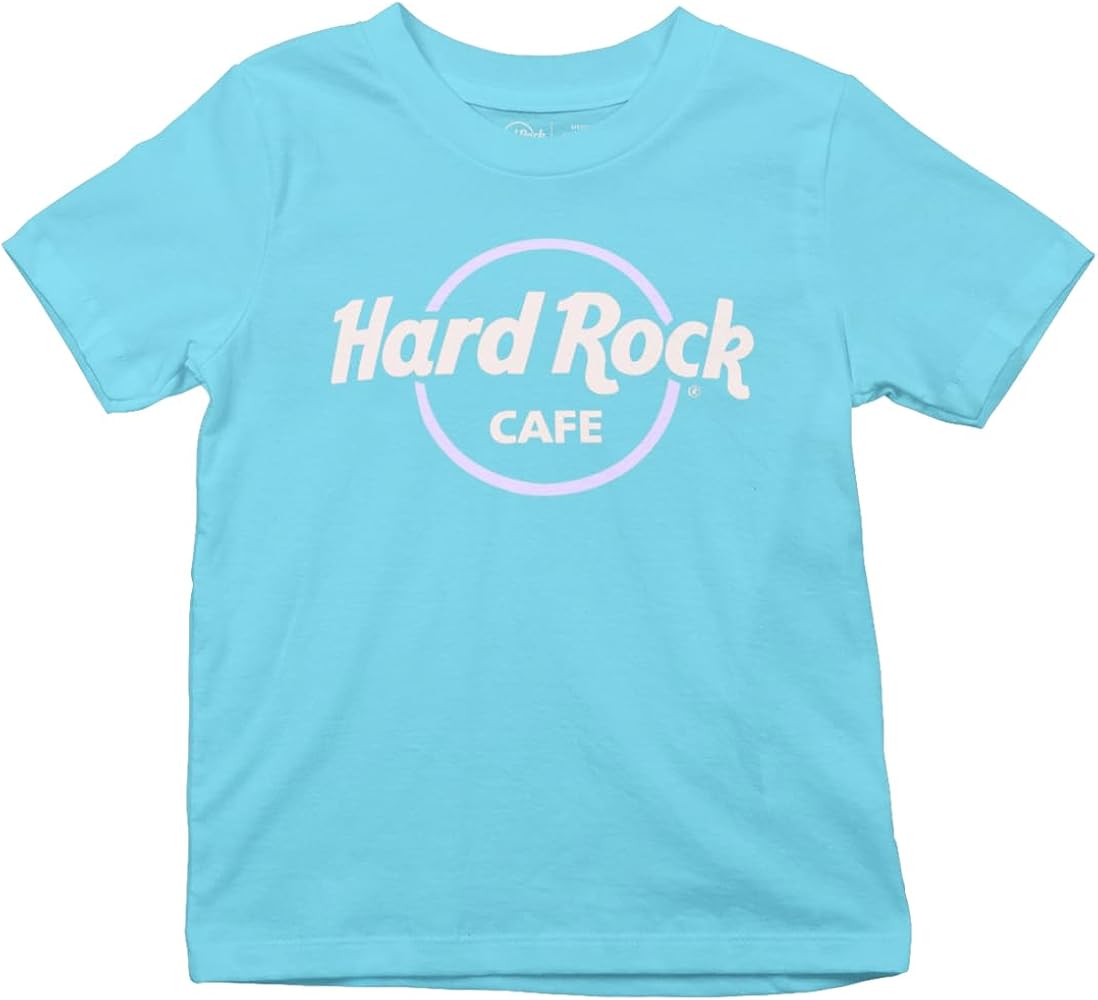 Hard Rock Youth Kids Girls Pop of Color Tee in Light Aqua