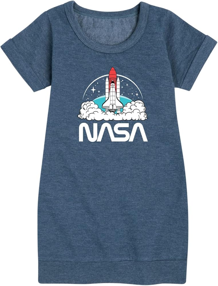 HYBRID APPAREL - NASA - Space Shuttle Logo - Toddler and Youth Girls Fleece Dress