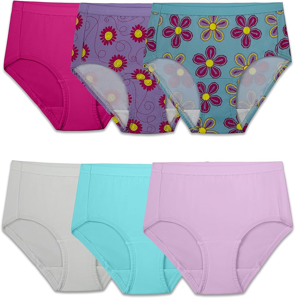 Fruit of the Loom Girls' Microfiber Underwear Multipack