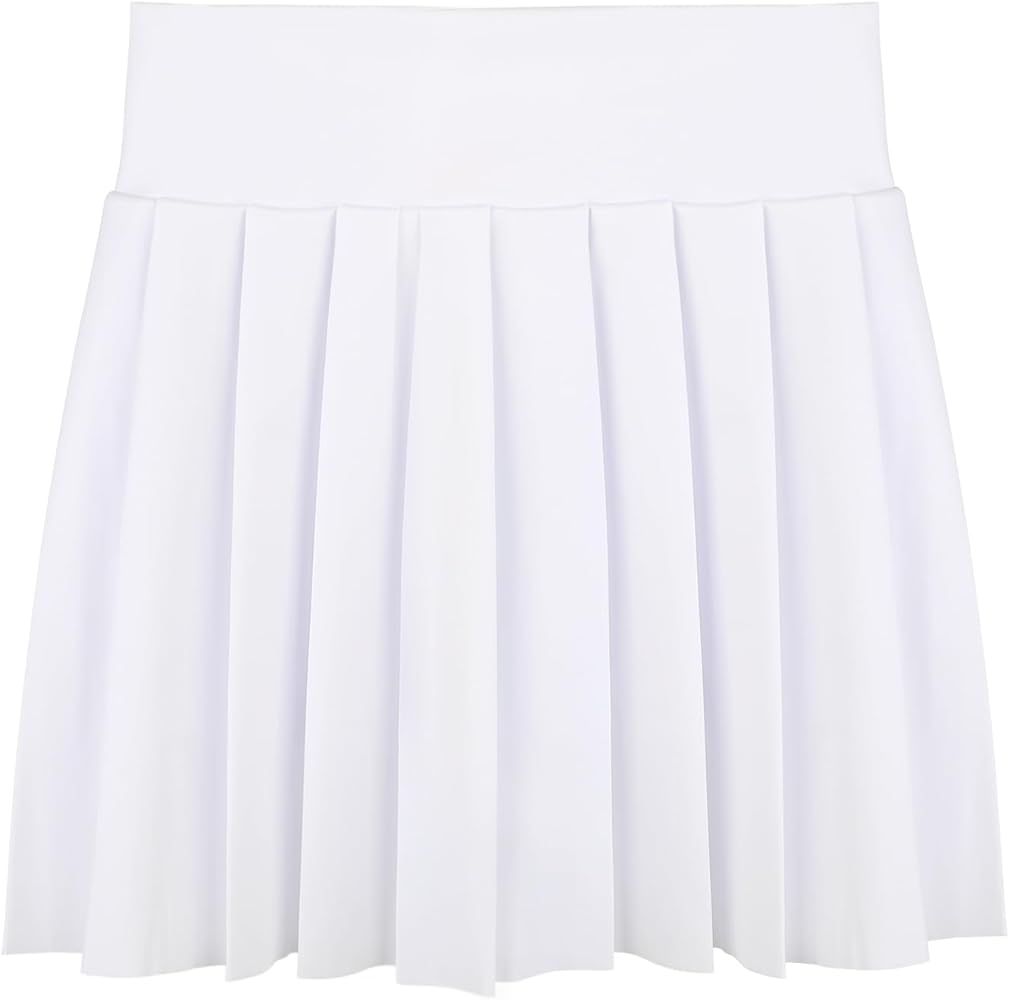 Girls Tennis Skirt Athletic Pleated Skort Kids Golf Skirt with Pockets Sport Shorts for Running School