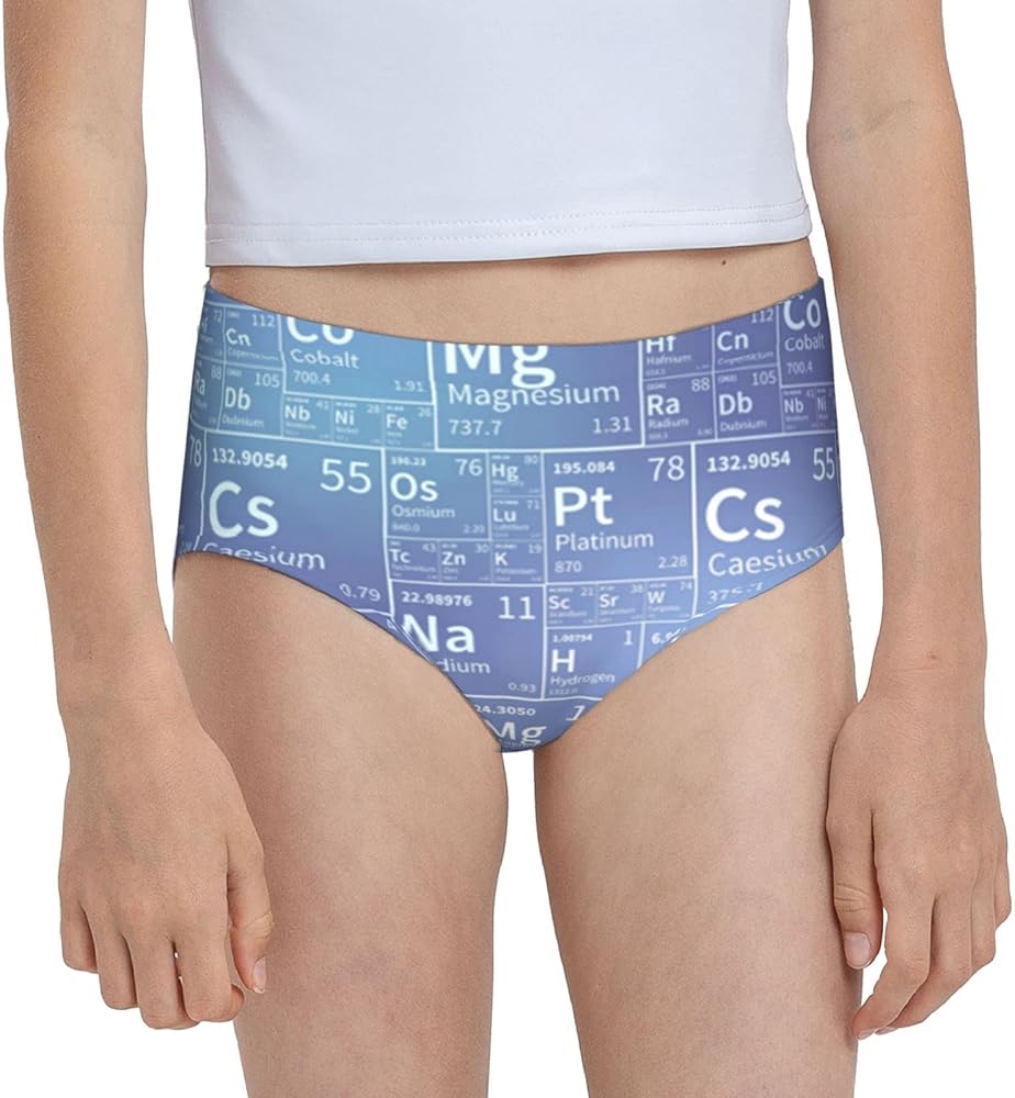 Augenstern Cotton Underwear Chemical Periodic Table Funny Girls'Briefs Soft Underpants