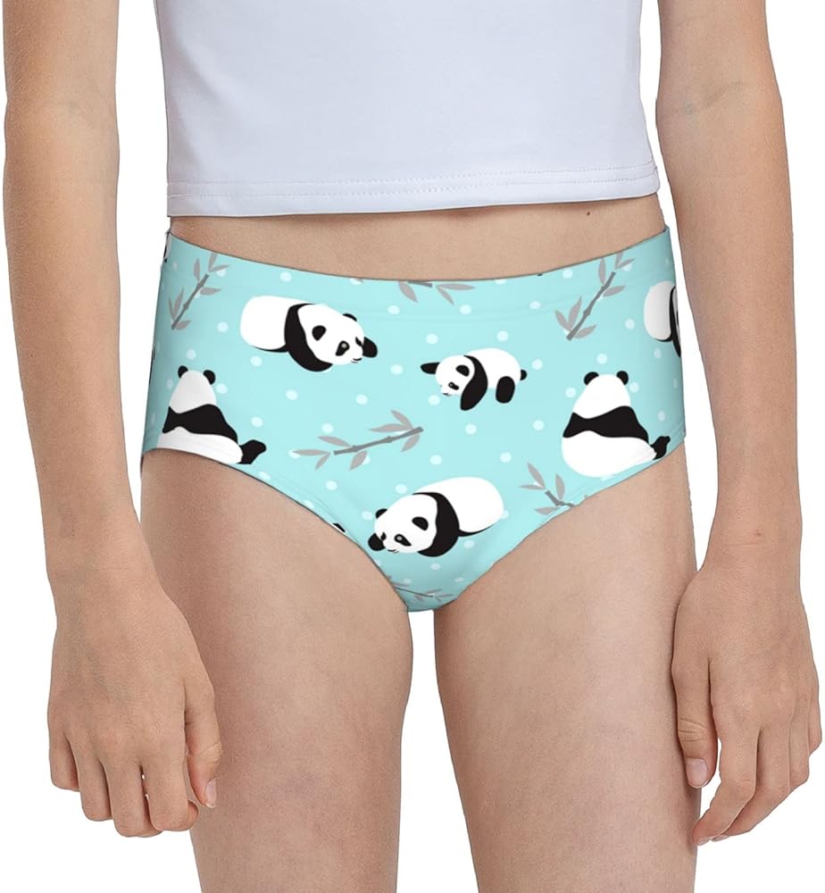 Augenstern Cotton Underwear Cute-Cartoon-Panda-Bear Girls'Briefs Soft Underpants